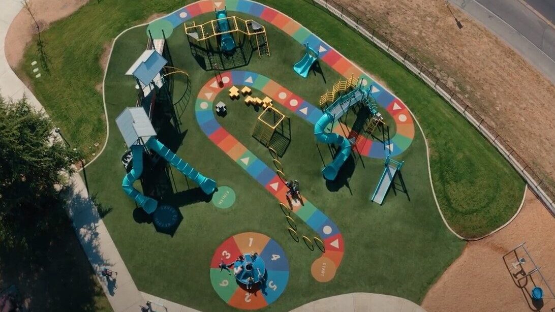 drone view inclusive playground