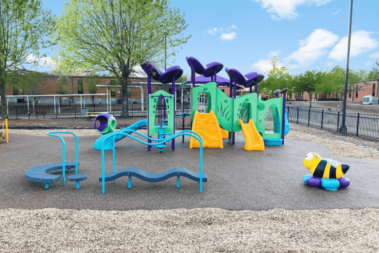 A school playground at Sudduth Elementary in Starkville, Mississippi.